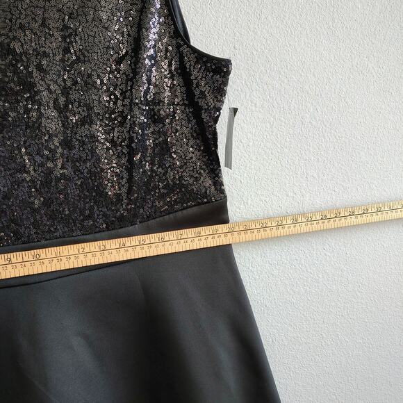 Lane Bryant Plus Size 18/20 Black Sequin Sparkle Formal Fit & Flare Dress NEW - Picture 9 of 10